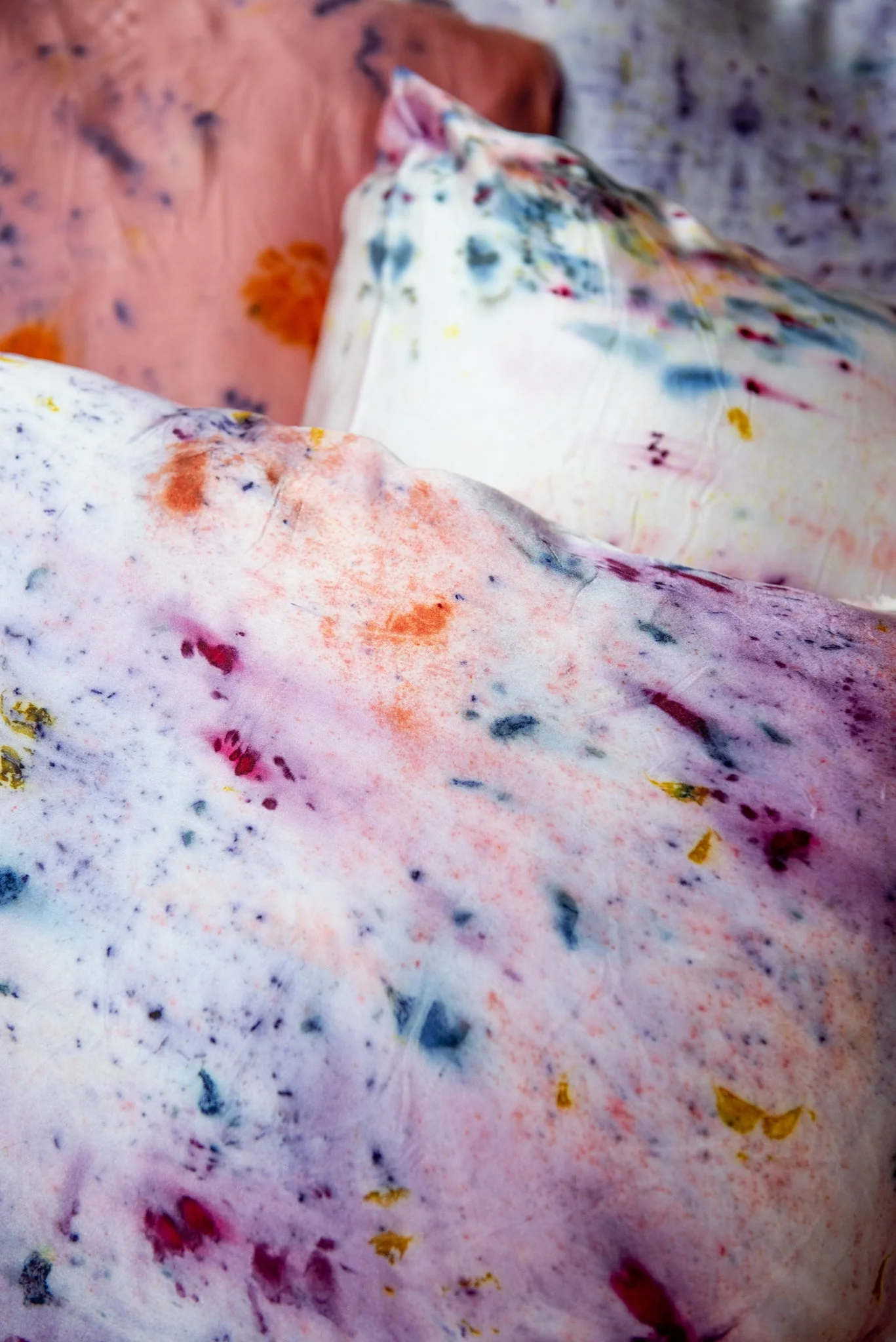 Abstract Botanically Dyed Silk Pillowcase - Image 12