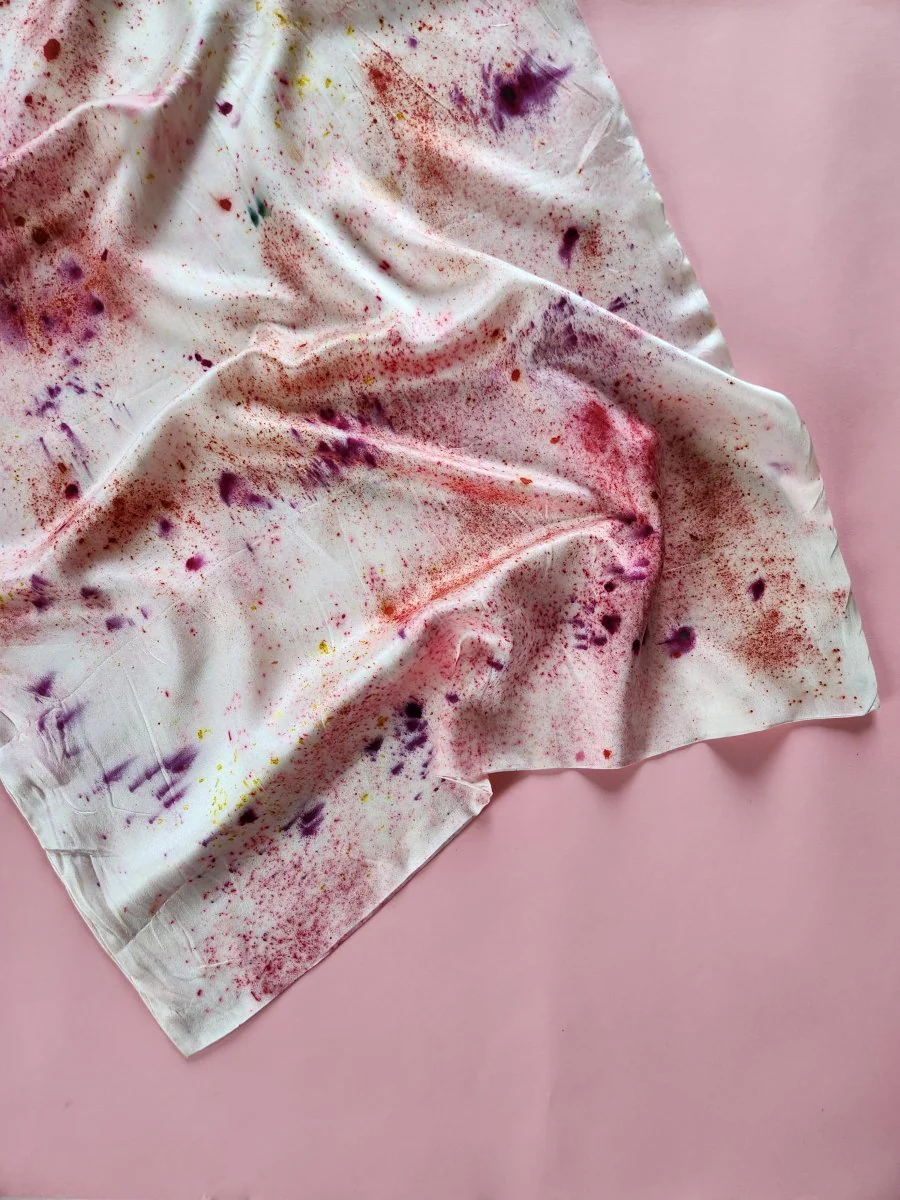 Abstract Botanically Dyed Silk Pillowcase - Image 13
