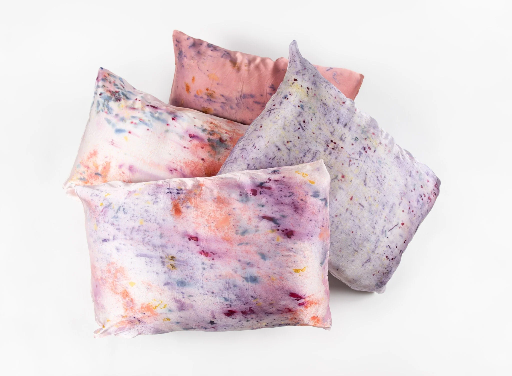 Abstract Botanically Dyed Silk Pillowcase - Image 7