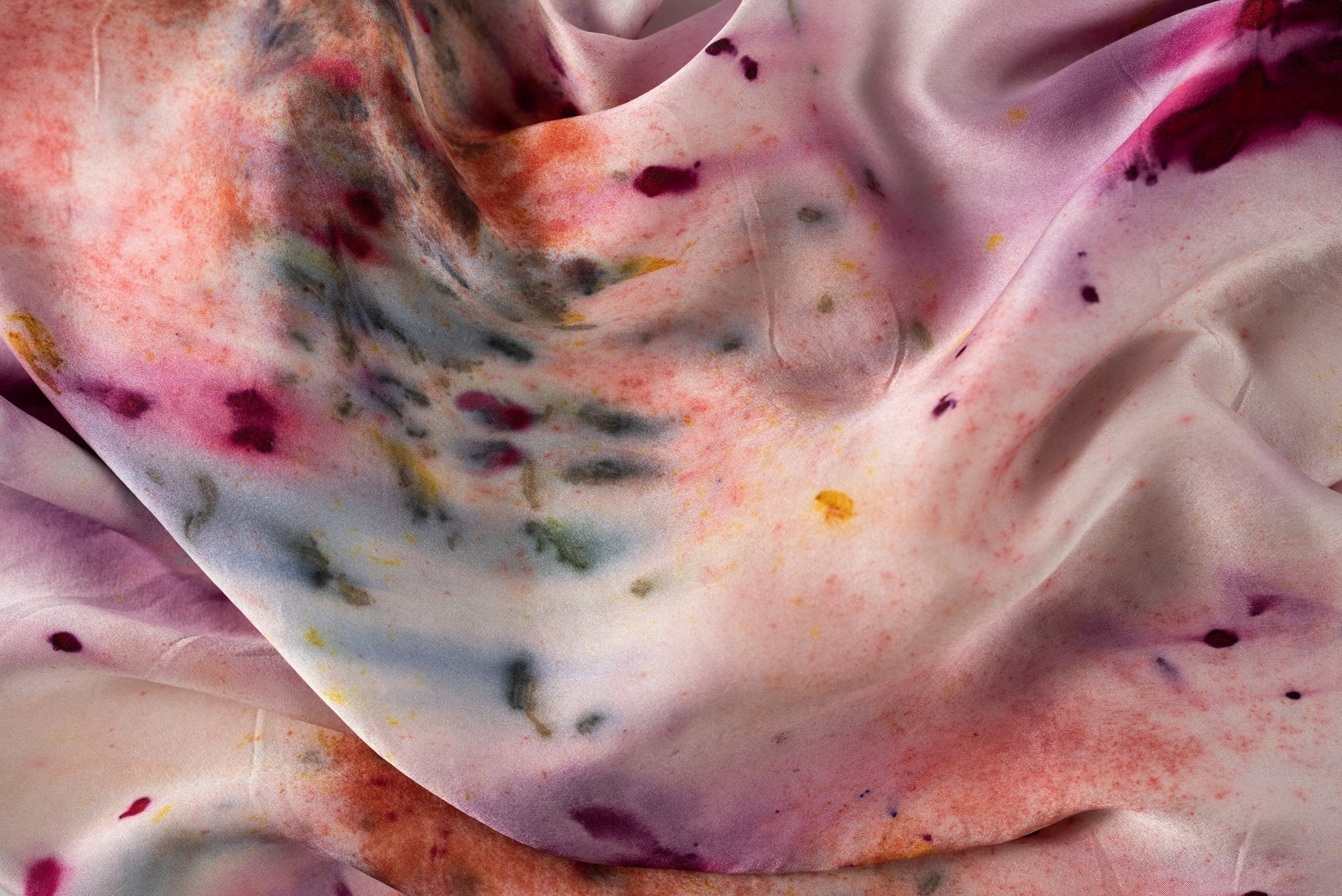 Abstract Botanically Dyed Silk Pillowcase - Image 9