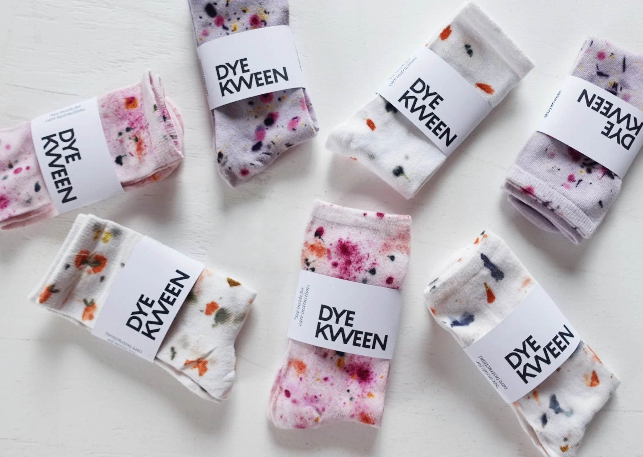 Abstract Bundle Dyed Cotton Crew Sock - Image 9