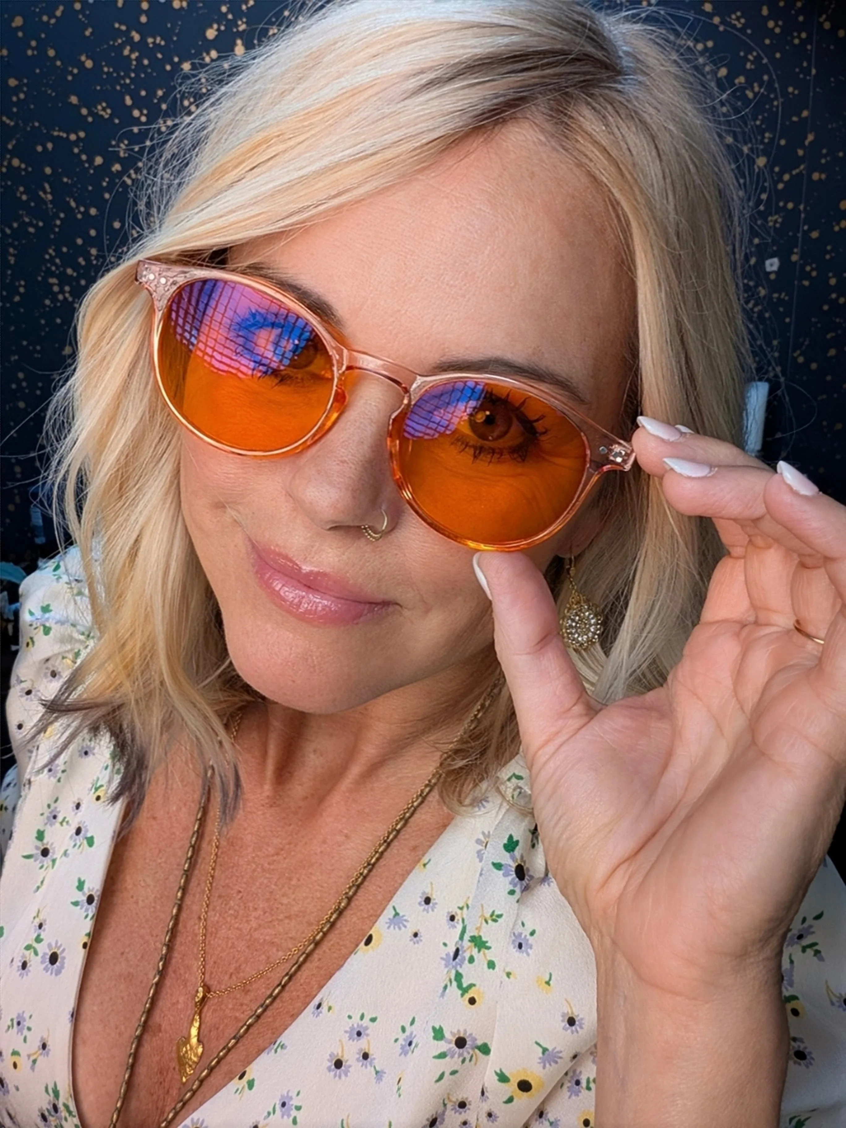 Rose Quartz Blue Light Blocking Glasses - DreamWalkerz Crystal Collection - Image 15