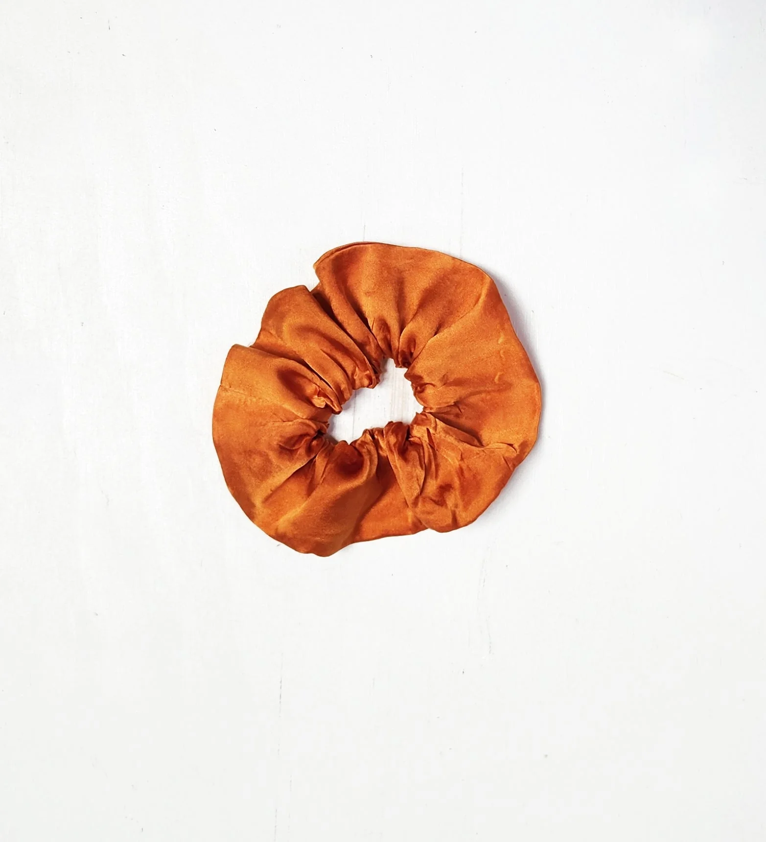 EARTH TONES Solid Botanically Dyed Silk Hair Scrunchie - Image 4