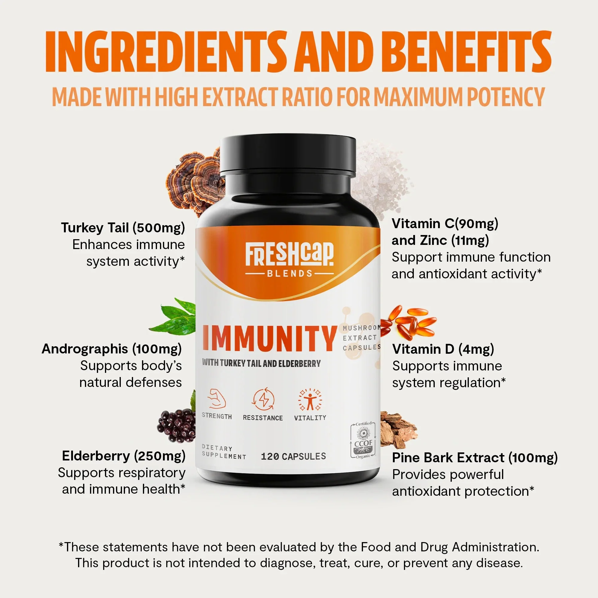 Immunity Blend Capsules, 120 count - Image 3